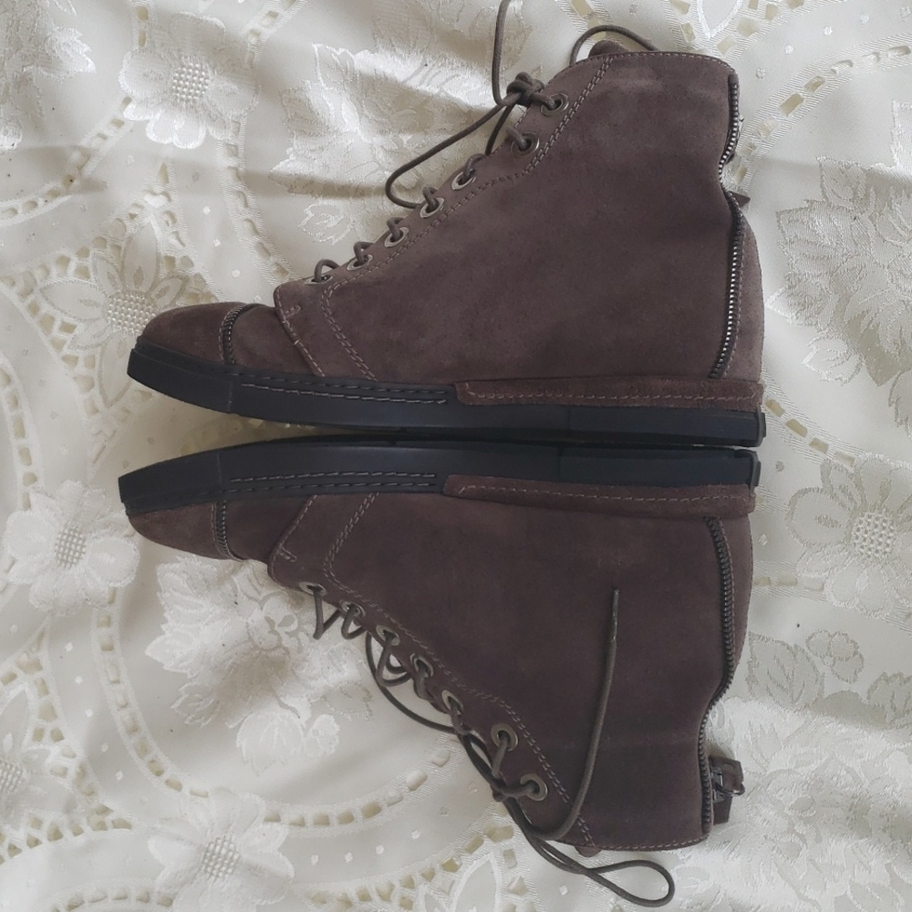 Stuart Weitzman Zipit High Top Suede Bootie - Picture 10 of 15